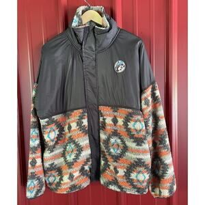 Bucees Jacket Fleece Aztec Tribal Berber ZIp Up Sweater‎ Outdoors Fleece Large